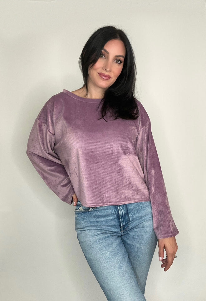 Corduroy All Day Every Day Sweater - Lavender Velvet Corduroy